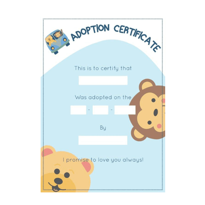 Certificato di adozione