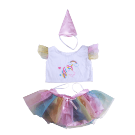 Completo unicorno arcobaleno (25 cm)