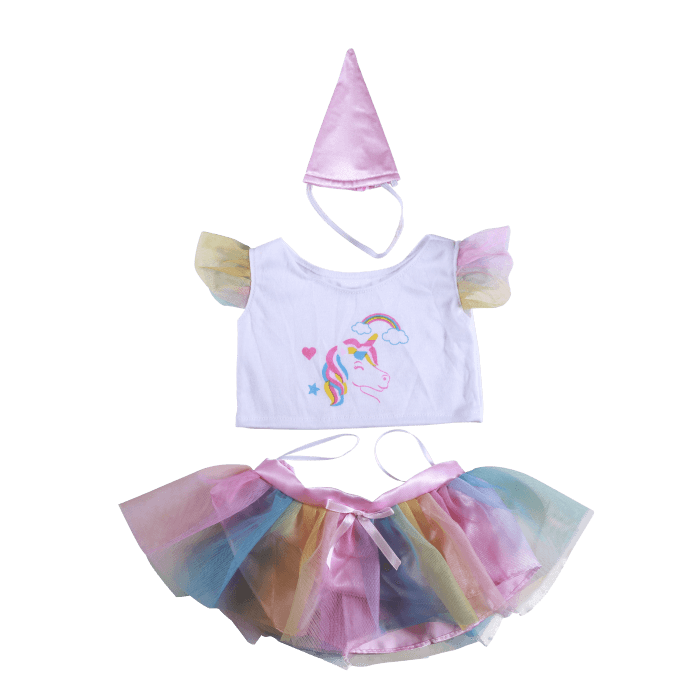 Completo unicorno arcobaleno (40 cm)