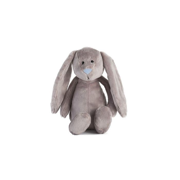 Coniglietto grigio Flopsy con naso blu (25 cm)