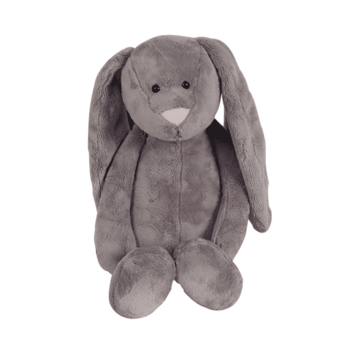 Coniglietto grigio Flopsy con naso rosa (25 cm)