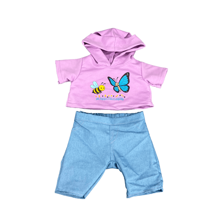 Felpa con cappuccio e pantaloni B&B (40 cm)