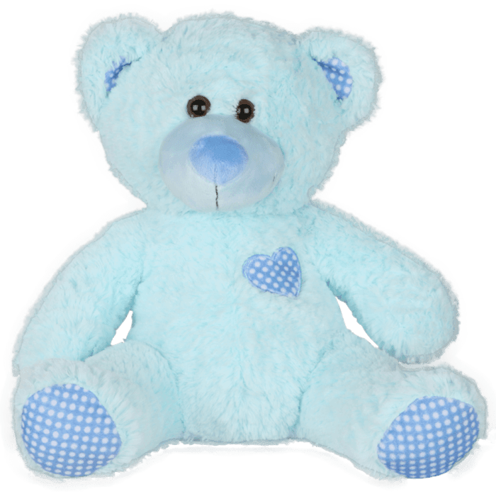 Orsetto blu a macchie (40 cm)